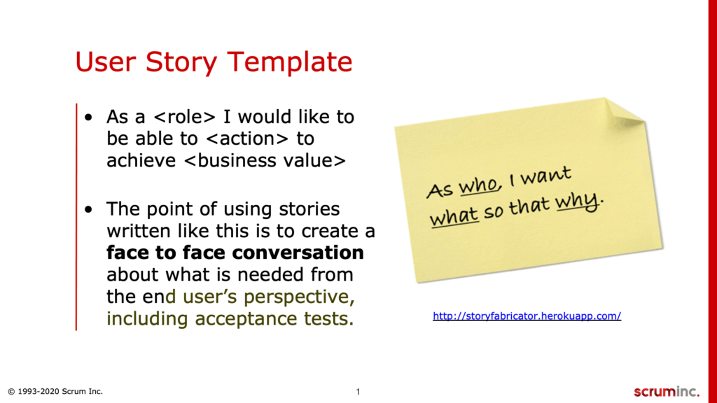 User Stories and the Alternatives